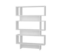 Deconation Bibliothèque en Panneau Mélaminé Blanc 90 X 130,8 X 19,6 Cm, Style Scandinave