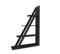 Deconation Bibliothèque étagère Bois Anthracite - L100 X H150 X P29,5 Cm - Fixation Murale - Moderne
