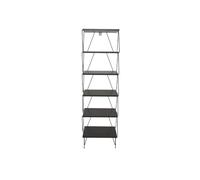 Deconation Bibliothèque étagère De Rangement Bois MDF Mélaminé Anthracite H 165 Cm Moderne