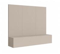 Deconation Ensemble Meuble TV Mural Fly B - Bois MDF Cachemire - 160 X 148 X 40 Cm