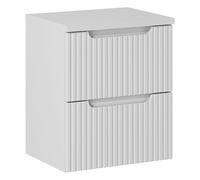 Deconation Ensemble Meuble Vasque 2 Tiroirs Et Plateau Blanc L 50 X P 40 X H 59,5 Cm - Astral Blanc