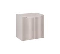 Deconation Ensemble Salle De Bain Meuble Double Vasques + Plateau Effet Chêne 120 Cm + Colonne - A Portes + Tiroirs - Astral Beige