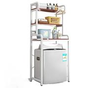 Deconation Etagères Dessus De Machine à Laver Blanche | Rangement Buanderie 3 Niveaux | H 204 X L 70 X P 60 Cm | Etagère Buanderie