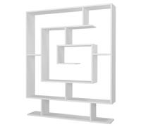 Deconation Grande Bibliothèque en Panneau Mélaminé Blanc 124,8 X 149,4 X 22 Cm
