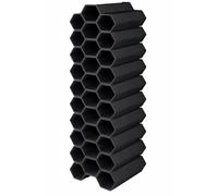 Deconation Lot de 10 Mini Cave 3 Bouteilles Empilables Soit 30 Bouteilles - Plastique Gris Anthracite