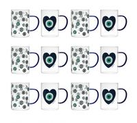 Deconation Lot De 12 Mugs En Verre Louxor 30 Cl - Motif il Porte-bonheur