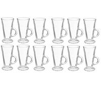 Deconation Lot De 12 Tasses Mazagran En Verre - Mugs Hautes Transparentes Café, Chocolat, Thé - 28 Cl | Entièrement En Verre