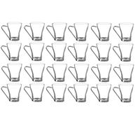 Deconation Lot De 24 Tasses En Verre Et Métal 20 Cl | Mugs Transparents Design - 24 X 20 Cl