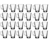 Deconation Lot De 24 Tasses En Verre - Transparents |contenance 18,5 Cl | Entièrement En Verre