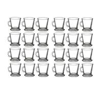 Deconation Lot De 24 Tasses En Verre - Transparents |contenance 18 Cl | Entièrement En Verre