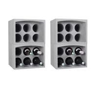 Deconation Lot De 4 Casiers Porte 6 Bouteilles Soit 24 Bouteilles - Polystyrène Expansé - Etagère à Bouteilles