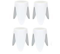 Deconation Lot De 4 Tabourets Légers Empilables en Plastique - Blanc - D 30 X H 46 Cm - Gain De Place