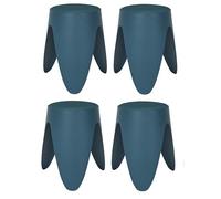 Deconation Lot De 4 Tabourets Légers Empilables en Plastique - Bleu Canard - D 30 X H 46 Cm - Gain De Place