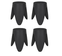 Deconation Lot De 4 Tabourets Légers Empilables en Plastique - Noir - D 30 X H 46 Cm - Gain De Place