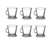 Deconation Lot De 6 Tasses En Verre - Transparents |contenance 18 Cl | Entièrement En Verre