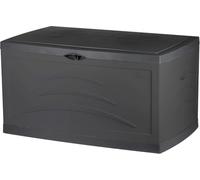 Deconation Malle De Jardin Serena - 310 L - Gris Anthracite - 121 X 55 X 66 Cm - roulettes Et Serrure - Fabrication Française
