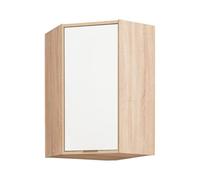 Deconation - Meuble d'angle Haut De Cuisine ''Vanessa'' Blanc/Beige L 60 X H 72 X P 60 Cm