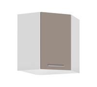 Deconation Meuble Haut d'angle De Cuisine Salma - Taupe/Blanc - L 60 X H 72 Cm