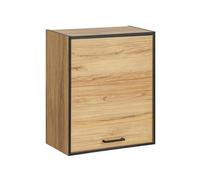 Deconation - Meuble Haut De Cuisine ''carballo'' Naturel/Noir L 60 X H 72 Cm