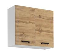 Deconation Meuble Haut De Cuisine Rita - Naturel/Blanc - L 80 X H 72 Cm