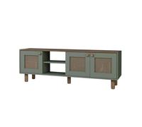 Deconation Meuble TV Banc TV en Bois MDF Mélaminé Vert 160 X 40 X 56 Cm