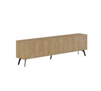 Deconation Meuble TV en Panneau Mélaminé Chêne 180 X 50 X 29,6 Cm