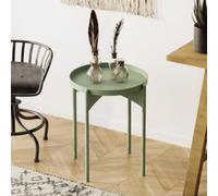 Deconation Table Basse D'appoint en Métal Vert 44 X 57 X 44 Cm