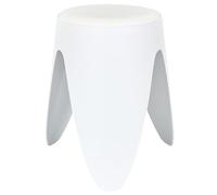 Deconation Tabouret Léger Empilable en Plastique - Tabouret Gain De Place Modulable | Blanc | D 30 X H 46 Cm