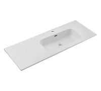 Deconation Vasque à Encastrer En Céramique Blanche - Côté Droit - L 120 X P 46 Cm