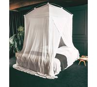 Deconet Moustiquaire en coton - IKSEL - Cadre supérieur 150cm / 1250cm périmètre BLANC - 2 pcs.