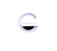 Deco Ambiance Veilleuse téléphone sans Fil Recharge Haut-Parleur Bluetooth Réveil Tout en Un Lampe de Table LED pour Chambre, Salon, Bureau (BT3401)