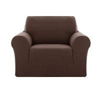 Deconovo 1 Pièce Housse de Fauteuil 1 Place Jacquard Couleur Chocolat Revêtement de Fauteuil Relaxation de Salon Decoration de Fauteuil en Salon