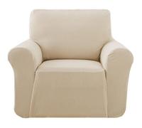 Deconovo 1 Pièce Jacquard Housse de Fauteuil 1 Place Relax Extensible pour Enfant Beige Protege Sofa Canapé Revêtement de Canapé