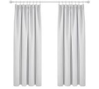 Deconovo Lot de 2 Rideaux Occultants Thermique Anti Froid à Motif Doré en Ligne et Point Rideau Chambre Designe Moderne No?l Rouge 140x180cm Rideaux Fenêtre Salon