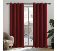 Deconovo Anti Bruit Rideaux Isolation Lumineux Anti UV Rouge