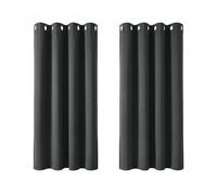 Deconovo Draperies Rideaux Isolation Thermique Rideau Court Gris Foncé