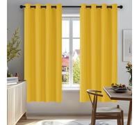 Deconovo Draperies Rideaux Isolation Thermique Rideau Court Jaune Moutarde
