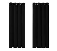 Deconovo Draperies Rideaux Isolation Thermique Rideau Court Noir