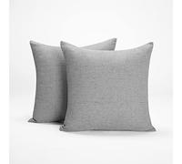 Deconovo Housse de Coussin, en 100% Polyester，Housses de Coussin pour Maison, Salon, Gris, 45×45 CM, Chambre, 2 Pièces