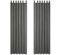 Deconovo Lot de 2 Rideaux Occultants à Pattes 140x245cm Isolant Thermique Anti Froid pour Livingroom Gris Clair