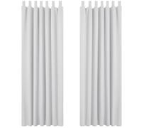 Deconovo Lot de 2 Rideaux Occultants Isolants Termique avec Argente Motif Imprimé Gris Perle 140x260cm Rideau de Porte Design