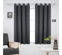 Deconovo Rideau Porte Fenetre Rideaux Thermique Anti Bruit Gris Foncé