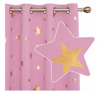 Deconovo Lot de 2 Rideaux Occultants Thermique Anti Froid Isolant avec Oeillets Rose 117x183cm Rideaux Chambre Bebe