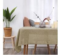 Deconovo Nappe de Tables Rectangulaire Imperméable Effet Lin Anti-tâche pour Picnic 150x300 cm Lin