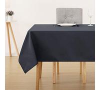 Deconovo Nappe Decoration Nappe Rectangulaire Exterieure Waterproof Soft pour Table 130x160 cm Gris Foncé