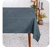 Deconovo Nappe Effet imperméable Nappe Restaurant Lavable en Machine Nappe Robuste pour Salon Protection de Table Lavable Facile d'entretien, 130x280 cm, Gris Bleu, 1 pièce