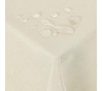 Deconovo Nappe Imperméable pour Table Rectangulaire Decoration Effet Lin 140x240cm Beige