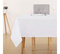 Deconovo Nappe pour Table de Jardin Decoratif Doux Imperméable 130x280 cm Blanc