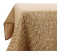 Deconovo Nappe Rectangulaire 137x274 cm Fonction Déperlente Imperméable et Lavable en Machine Tissu Doux Simili Lin Rectangle pour Usage Salle à Manger Intérieur et Extérieur, Brun