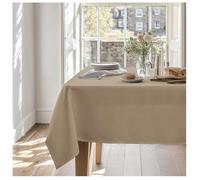Deconovo Nappe Impermeable pour Table Effet Lin Rectangulaire Table 140x300cm Taupe